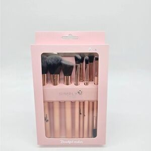 Makeup Brush Set - Rose Gold and Black